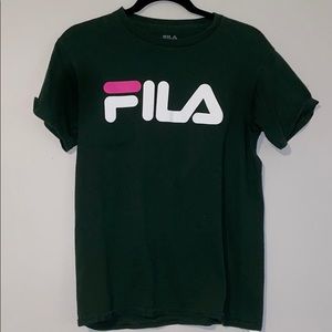 Dark Green Fila Short Sleeve